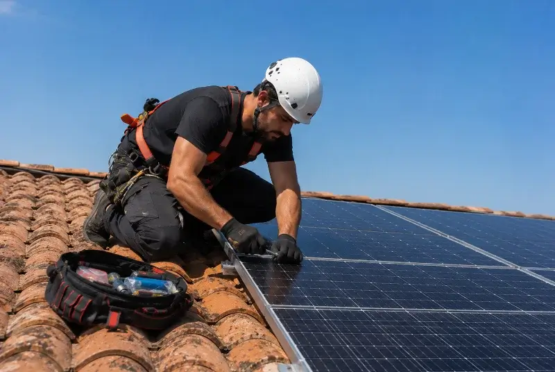 Maintenance et monitoring de panneaux solaires à Péchabou