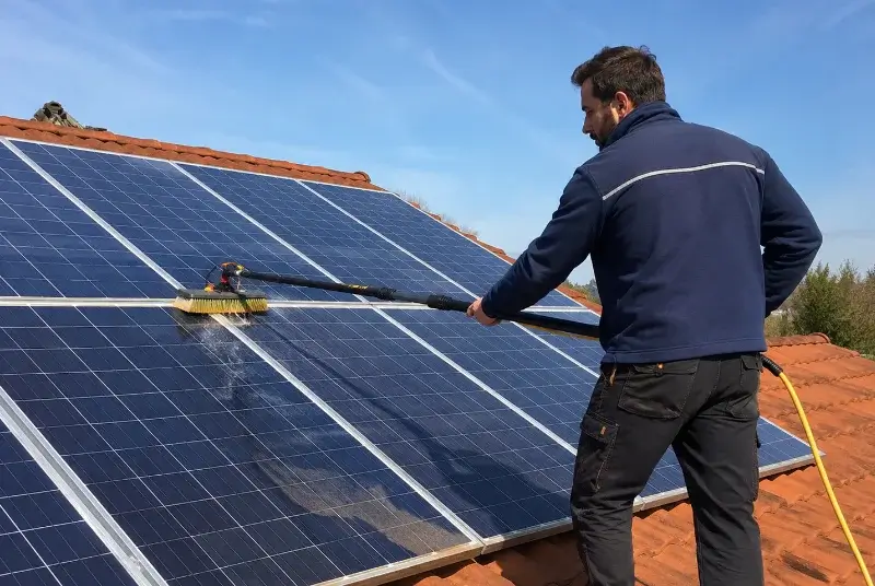 Nettoyage et entretien de panneaux solaires à Péchabou